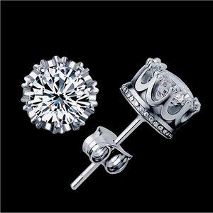 Classic Princess Rhinestone Stud Earrings